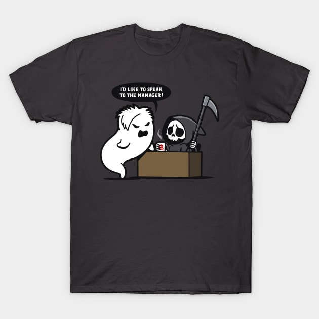 Funny Karen Ghost Complaining Grim Reaper Death Cute Cartoon T-Shirt by Originals By Boggs